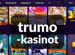 Kuvassa Trumo kasino Tuplaan etusivu ja teksti Trumo kasinot