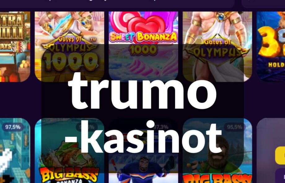 Kuvassa Trumo kasino Tuplaan etusivu ja teksti Trumo kasinot