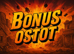 Kuvassa räjähtävän näköinen "Bonusostot" teksti, Nolimit City pelien teemaisella taustalla.