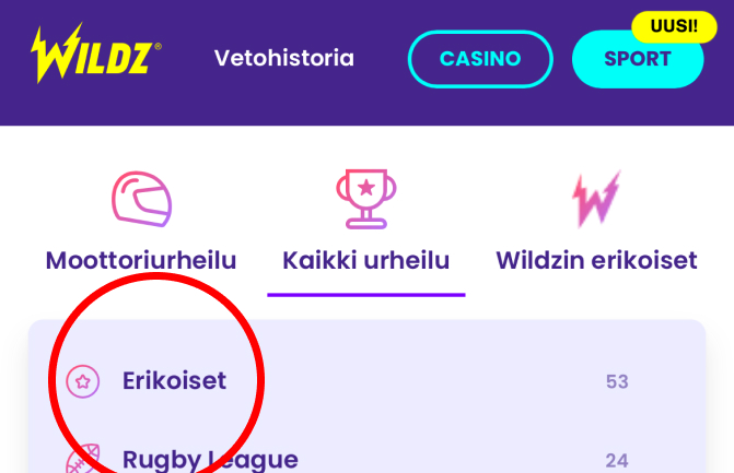 Euroviisut 2025 löytyy Wildz Sportissa Erikoiset-kategoriasta