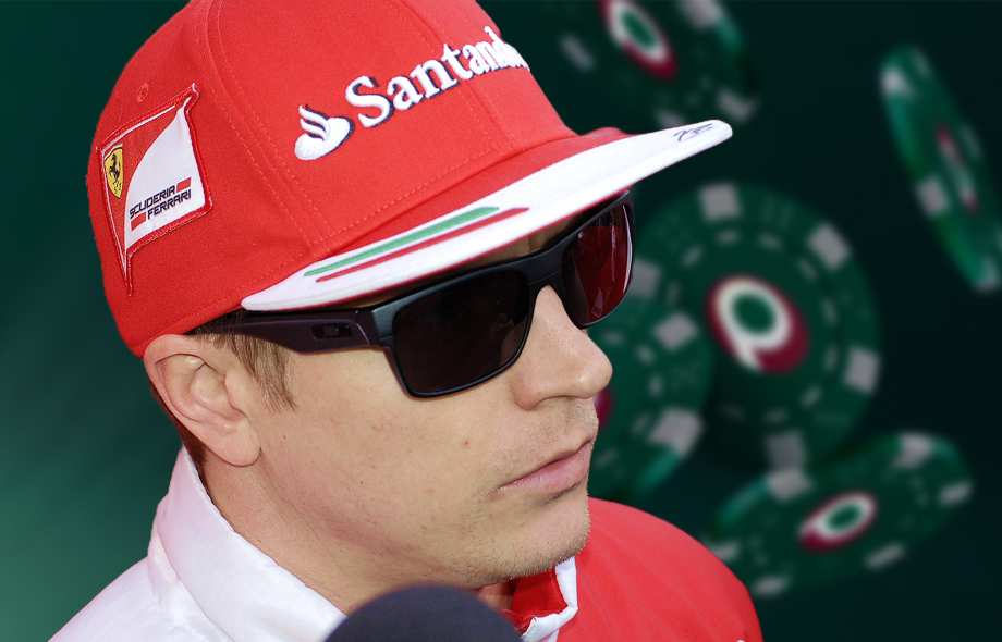 Kimi Räikkönen ja Paf tausta.