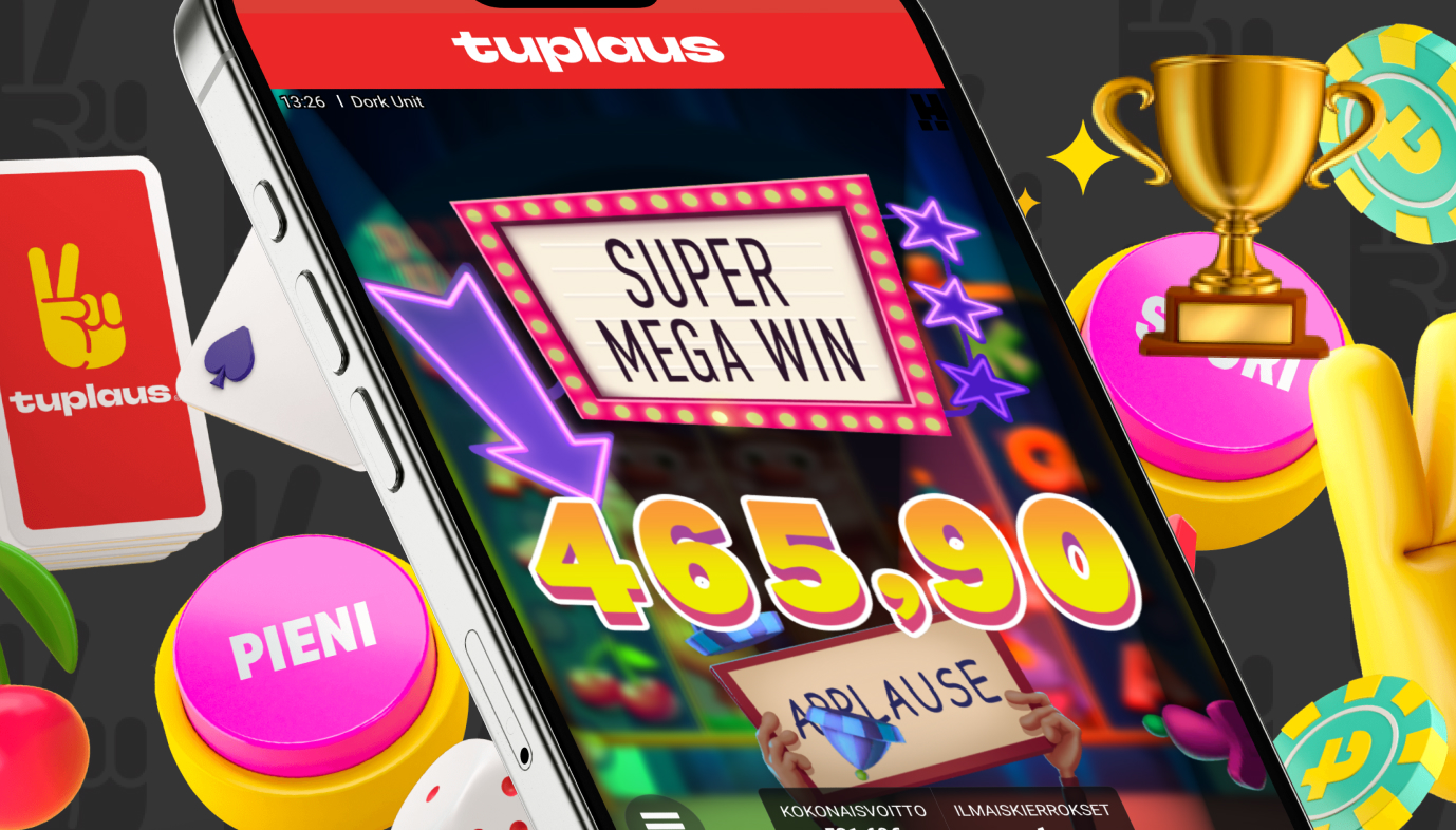 Tuplaus-kasino auki puhelimella.