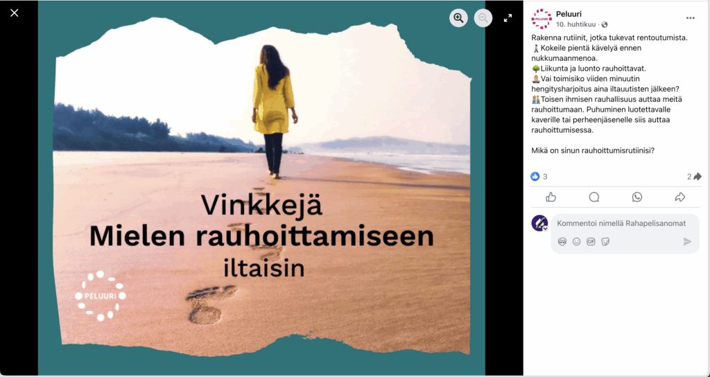 Rahapelisanomat kuvankaappaus Peluurin Facebook sivulta.