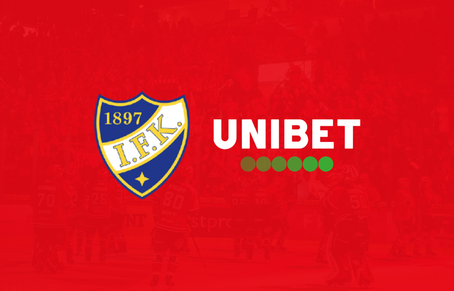 Kuvassa vierekkäin HIFK ja Unibet logot.