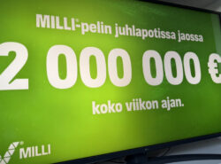 Televisiomainos kertoo Millin tarjoavan tällä "juhlaviikolla" (viikko 23) kahden miljoonan euron päävoiton.