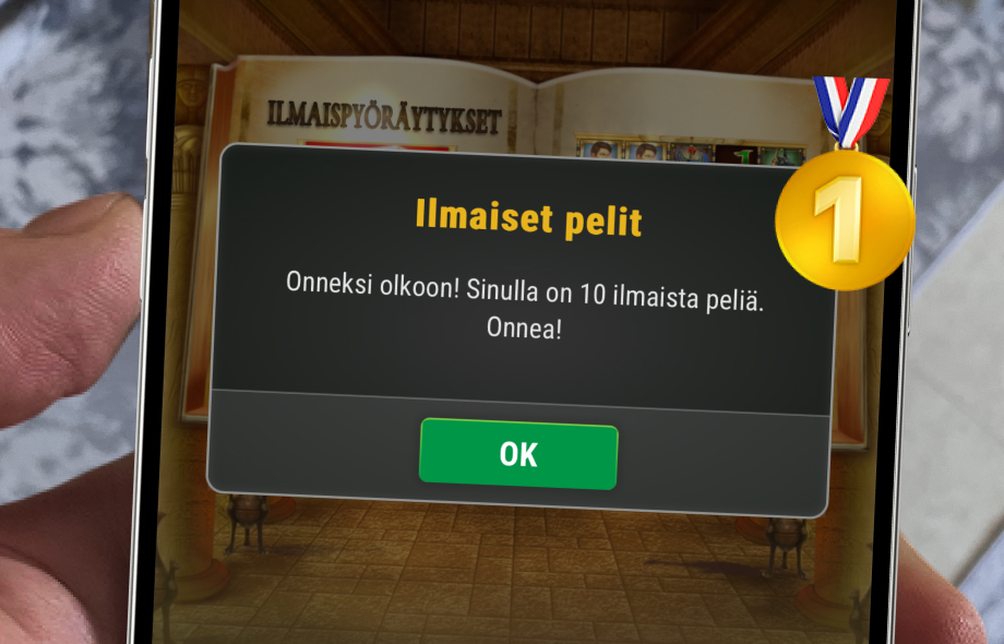 Pelikaani nettikasino on antanut testaajalle 10 ilmaiskierrosta Book of Dead -casinopeliin.