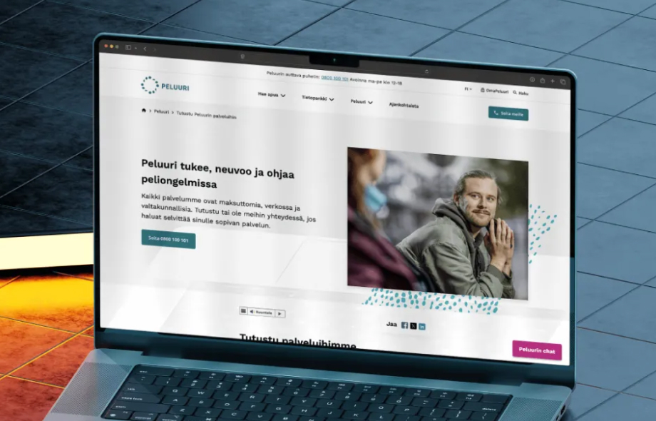 Kuvassa Peluuri auki tietokoneella (KUVA: Veikkaus)