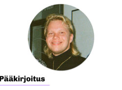 Aleksi Virtanen, Rahapelisanomien päätoimittaja, katsoo kameraan ja hymyilee pääkirjoituksen profiilikuvassa.