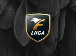 F-liiga logo tummalla taustalla.
