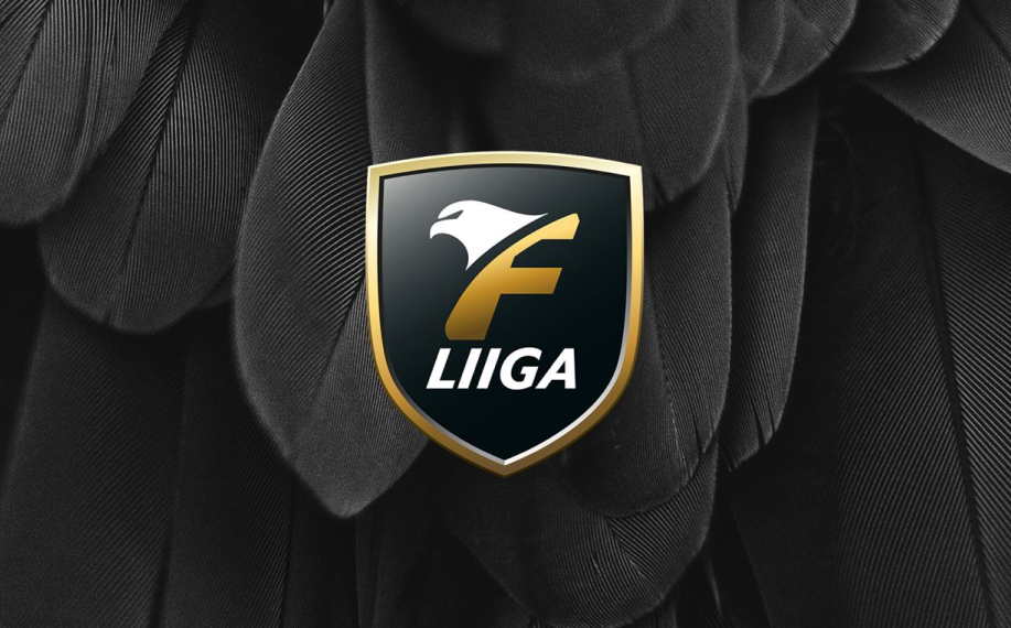 F-liiga logo tummalla taustalla.