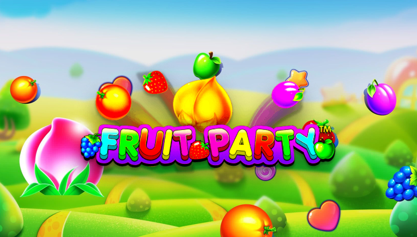 Fruit Party Gold näyttää kultaisella taustalla hedelmäsymboleja.