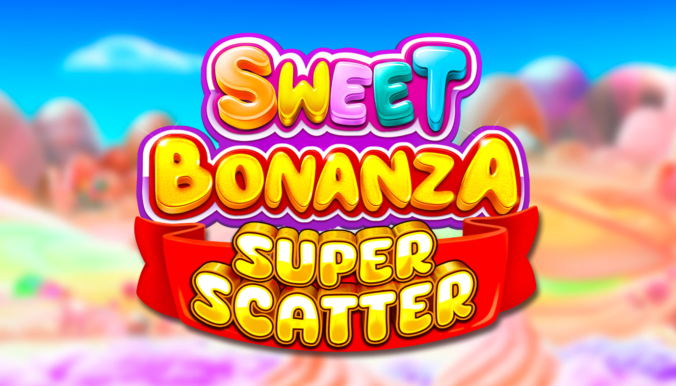 Sweet Bonanza Super Scatter näyttää karamelli- ja hedelmäsymboleja.