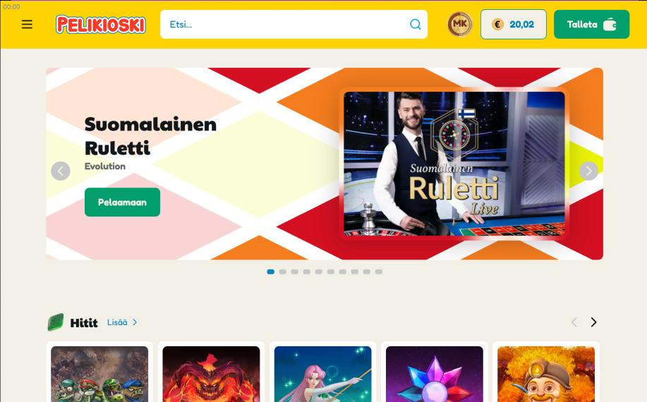Pelikioski nettikasino – suomalainen ruletti ja kierrätysvapaita etuja