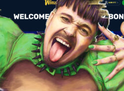 Käärijä Winz-nettikasinon edessä.