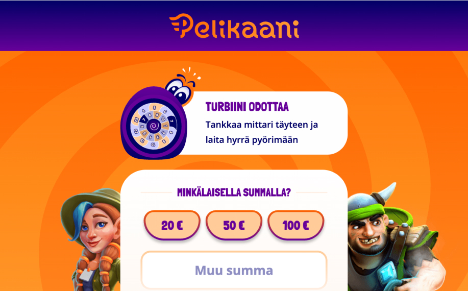 Pelikaani nettikasino etusivu kertoo meille heti, että kyseessä on pikakasino.