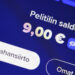 Veikkaus pelitili saldo näyttää 9 €.