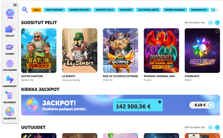 Kiekka.com nettikasino puhelimella