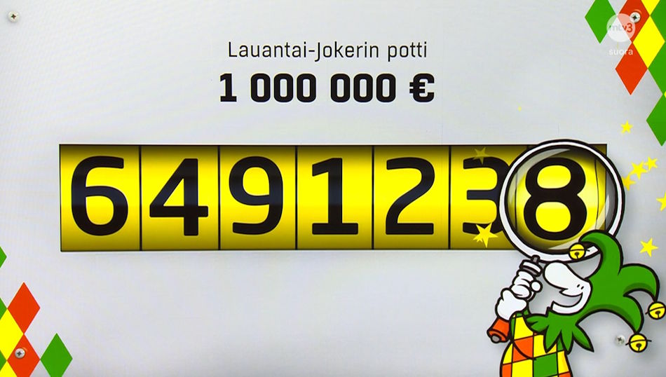 Lauantai-jokerin oikeat tulokset: 6491238