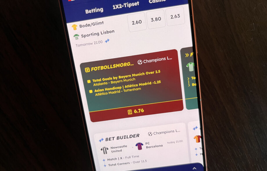 1X2-vedonlyöntisivustolla näkyy Fotbollsmorgonin korostettu vedonlyöntivihje.