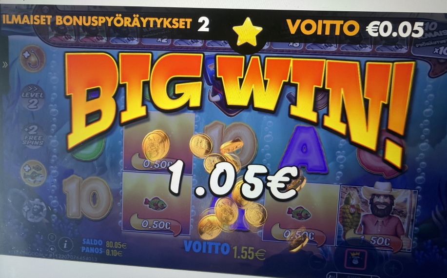 Potmanni-nettikasino tarjonnut ilmaiskierroksista yli euron voiton.