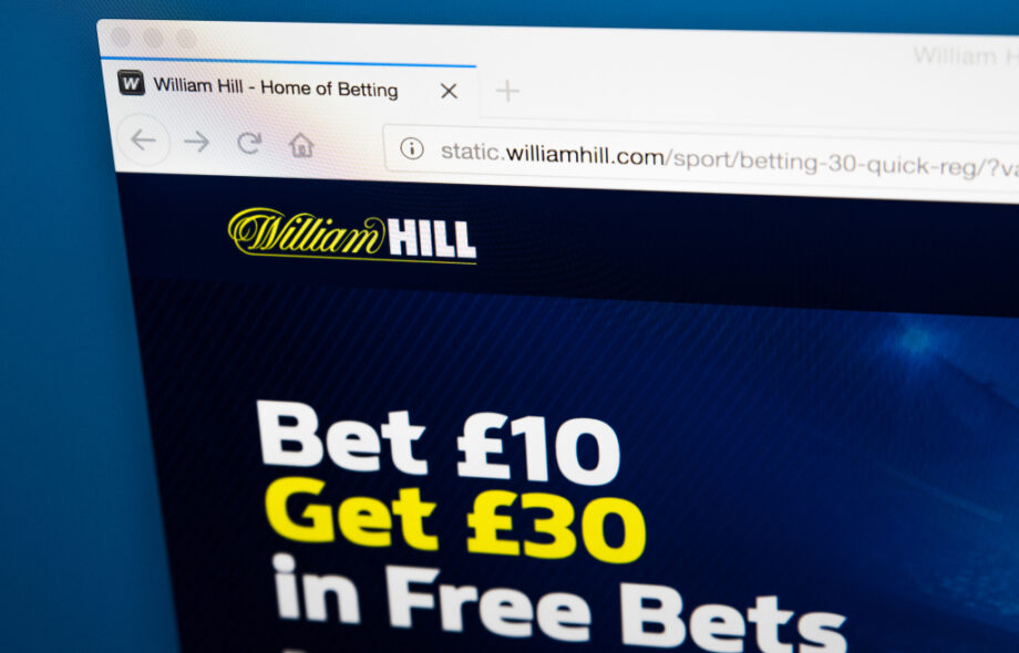 William Hill UK etusivu.