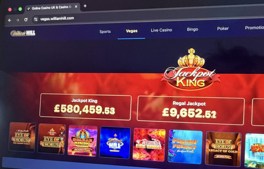 William Hill jättipotteja sivuston etusivulla.