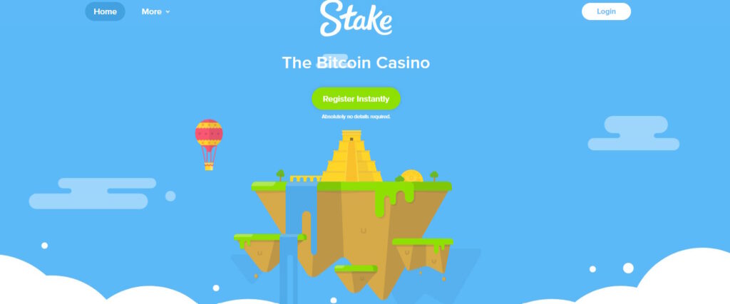 Stake sivuston etusivu kuvattuna helmikuussa 2017.