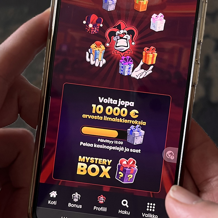 Uuden nettikasinon bonusnäkymä jossa tarjolla ilmaiskierroksia ja talletusbonus
