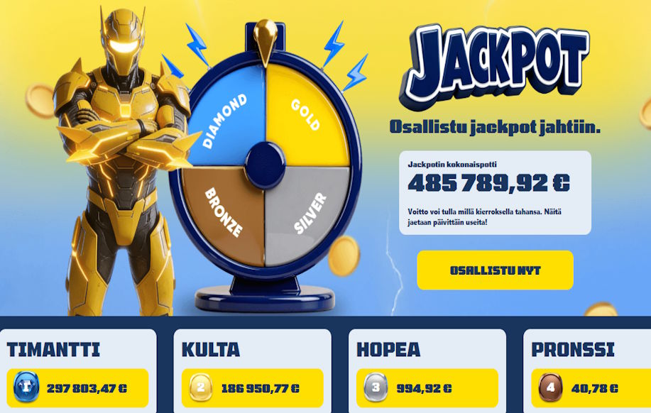 Spiidi Jackpot -peli Spiidi-nettikasinolla.
