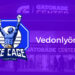 Rahapelisanomat Ice Gage 8 –vedonlyönti banneri. Taustalla Gatorade Center. Etualalla Ice Cage 8 logo ja teksti "Vedonlyönti".