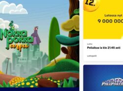 Kuvassa Veikkauksen sivun näkymä. Nokkapokka peli ja Lotto. Veikkaus Rahapelisanomat