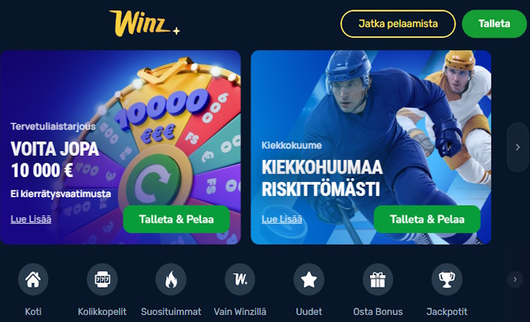 Winz kasinon etusivu