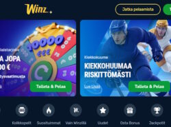 Winz kasino- ja vedonlyöntisivuston aula