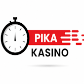 Pikakasino kuvituskuva, kello ja vauhdikas tekstielementti. 