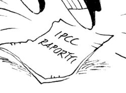 Mies tallaa IPCC raporttia