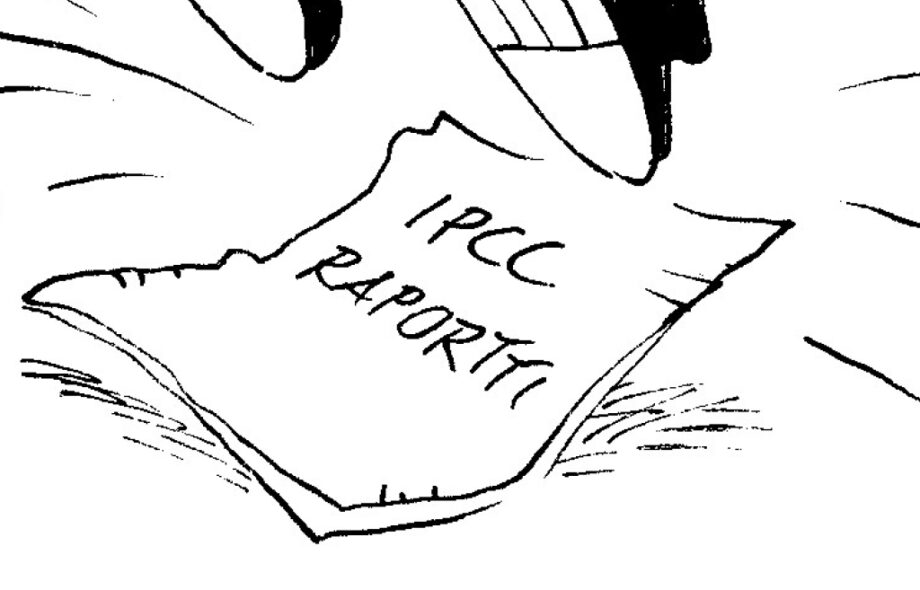 Mies tallaa IPCC raporttia