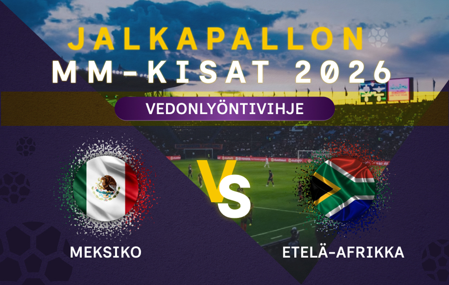 Rahapelisanomat graafinen elementti vihjekuva MM-kisojen avausotteluun.