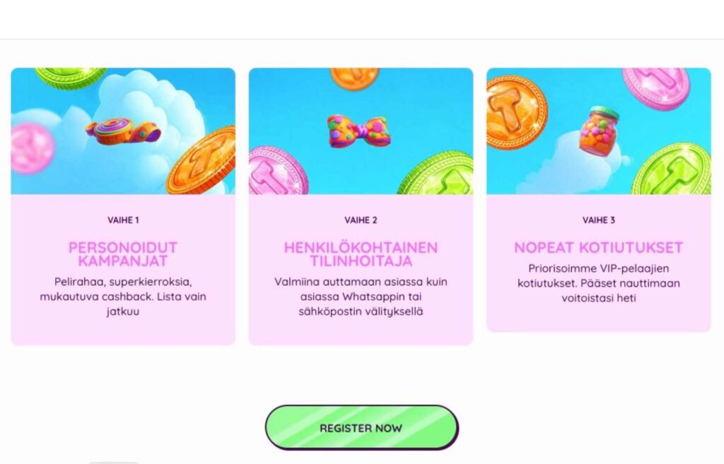 Tikkari kasinon VIP ohjelman näkymä, jossa etuja, personoidut kampanjat, oma tilinhoitaja, priorisoidut kotiutukset. Rahapelisanomat