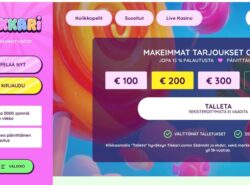 kuvassa näkyy Tikkari casinon etusivu. Tikkari casino Rahapelisanomat