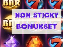Kuvassa näkyy teksti non sticky bonukset ja kolikkopeli Starburstin yksityiskohta. Non sticky bonukset Rahapelisanomat