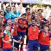 Espanjan maajoukkueen maailmanmestaruusjuhlat MM-finaalin jälkeen.