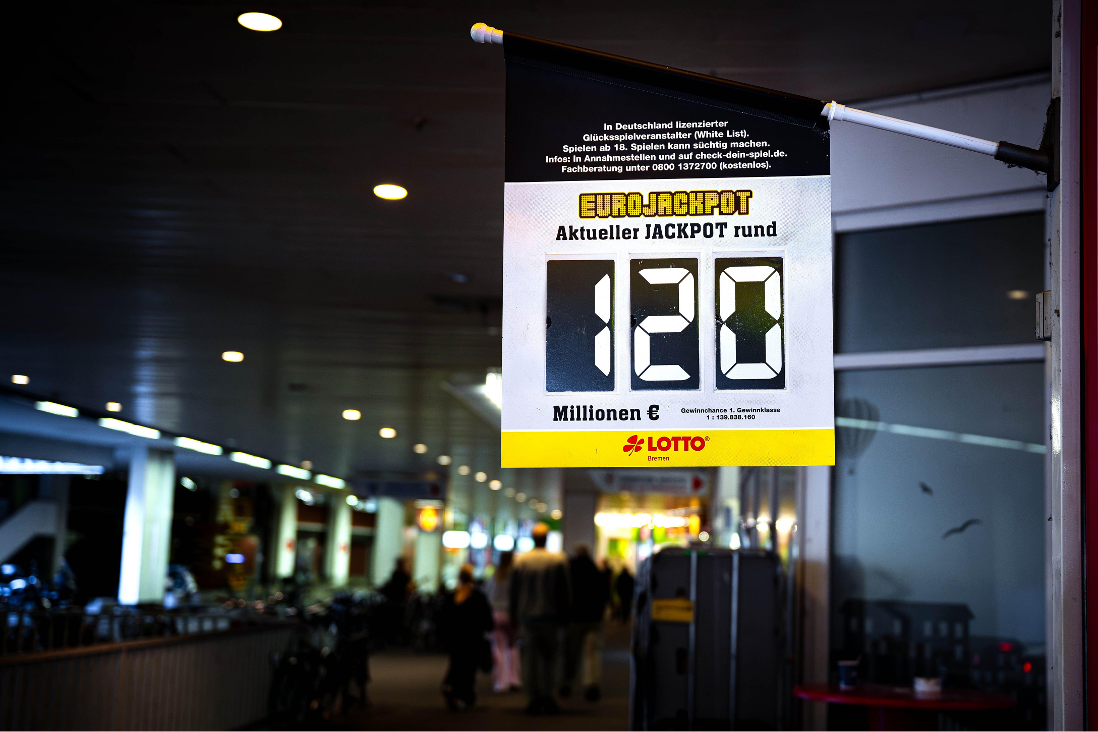 120 miljoonaa euroa Eurojackpot-kyltti Saksassa. 