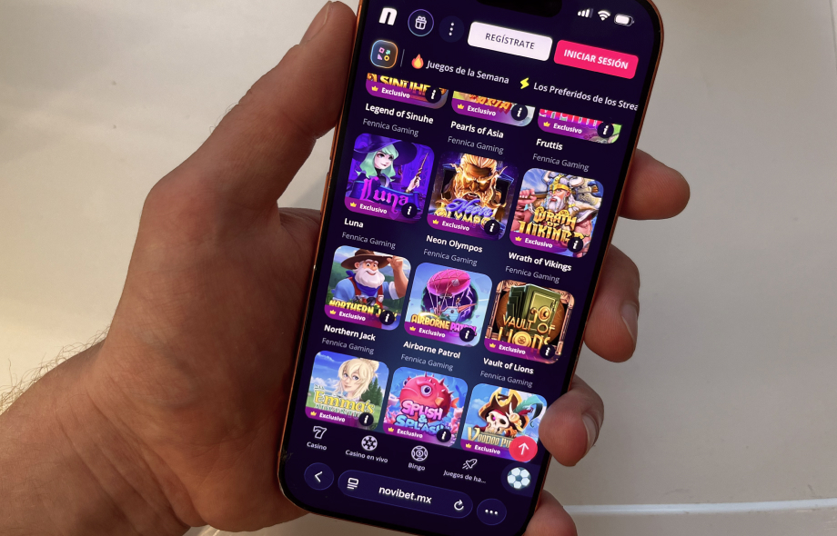 Fennica Gaming rahapelejä Novibet.mx sivustolla. Suomalaisille tuttuja pelejä kuten "Fruttis". Emma ja Kulta-Jaska peleillä ei-suomalaiset nimet.