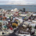 Reykjavik kaupunkimaisemaa ylempää kuvattuna.