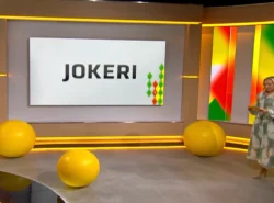Jokeri tulosten arvonta MTV3 studiolla.