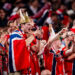 Norjan kannattajia jalkapallon MM-ottelussa Norja–Senegal, joka pelattiin New York/New Jersey Stadiumilla 22. kesäkuuta 2026 New Yorkissa/New Jerseyssä, Yhdysvalloissa.