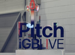 iGB Pitch kilpailun palkinto tai kyltti.