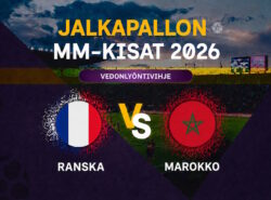 Ranska - Marokko vedonlyöntivihje. Kuvassa maiden liput tyyliteltyinä.