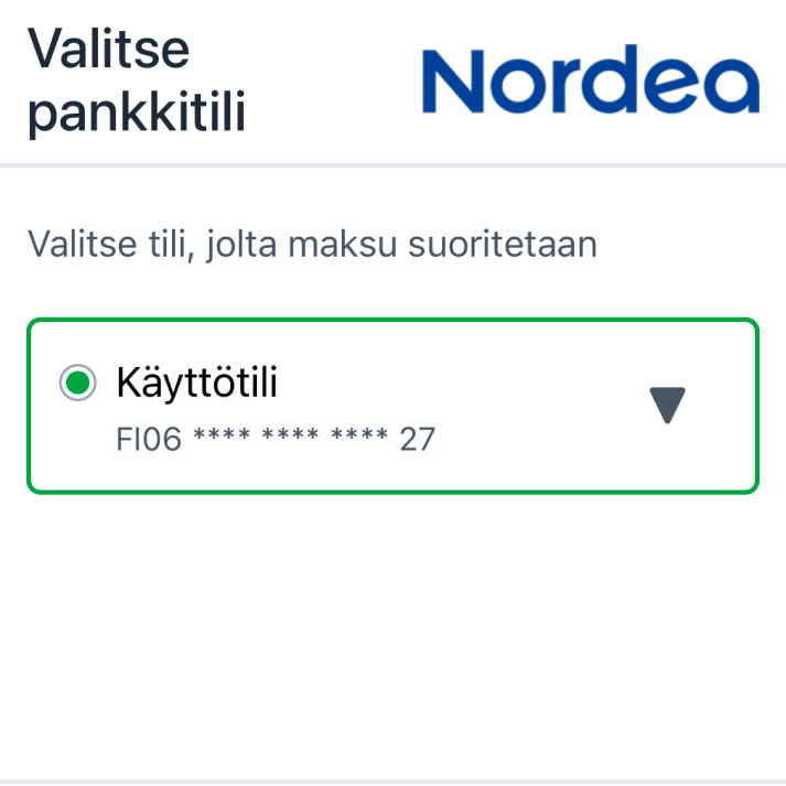 TrumoPay talletus – pelaaja valitsee Nordean käyttötilin, jolta maksu suoritetaan Trumo kasinolle