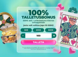 Urho kasinon etusivu ja talletus näkymä.